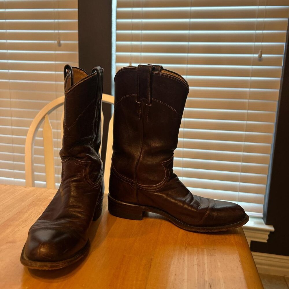 Justin Brown Leather Boots
